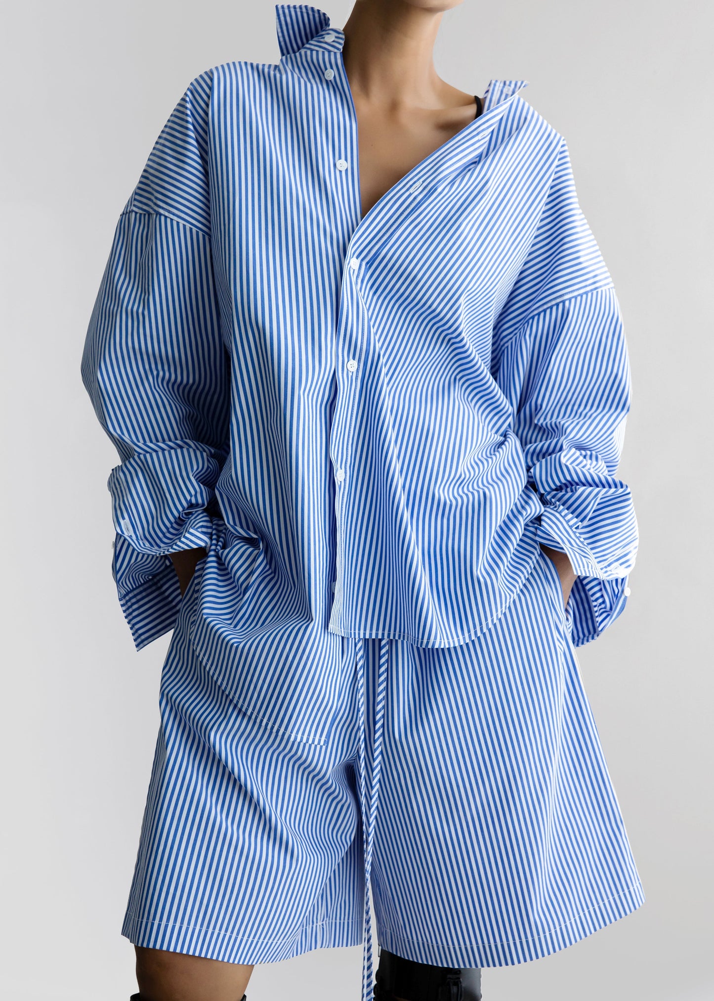 Rimini Bermuda Shorts - Blue/White Stripe
