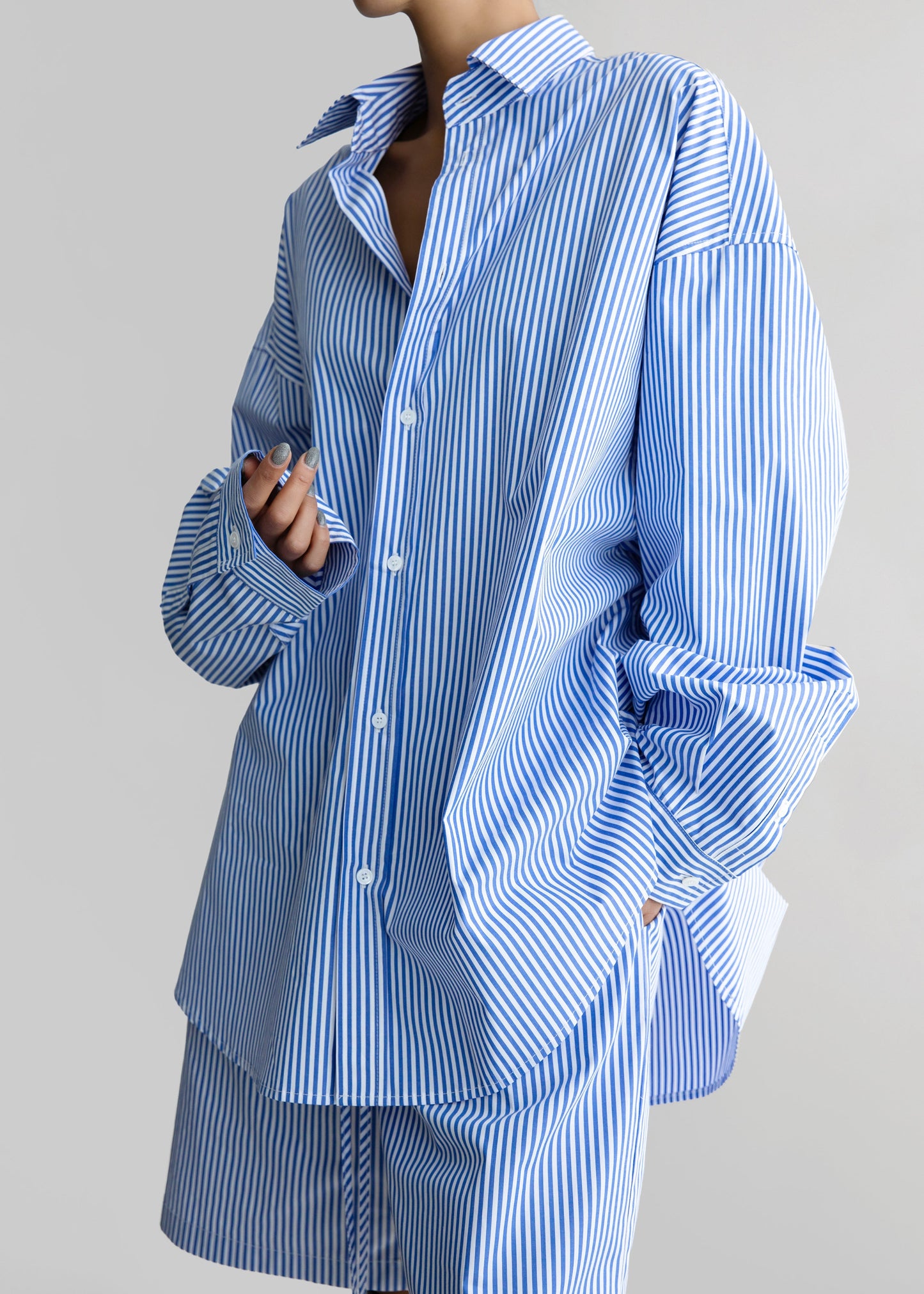 Rimini Bermuda Shorts - Blue/White Stripe