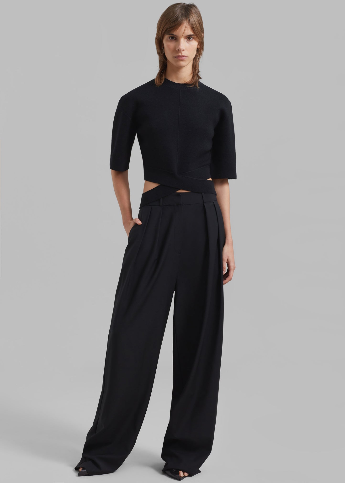Ripley Pleated Trousers - Black