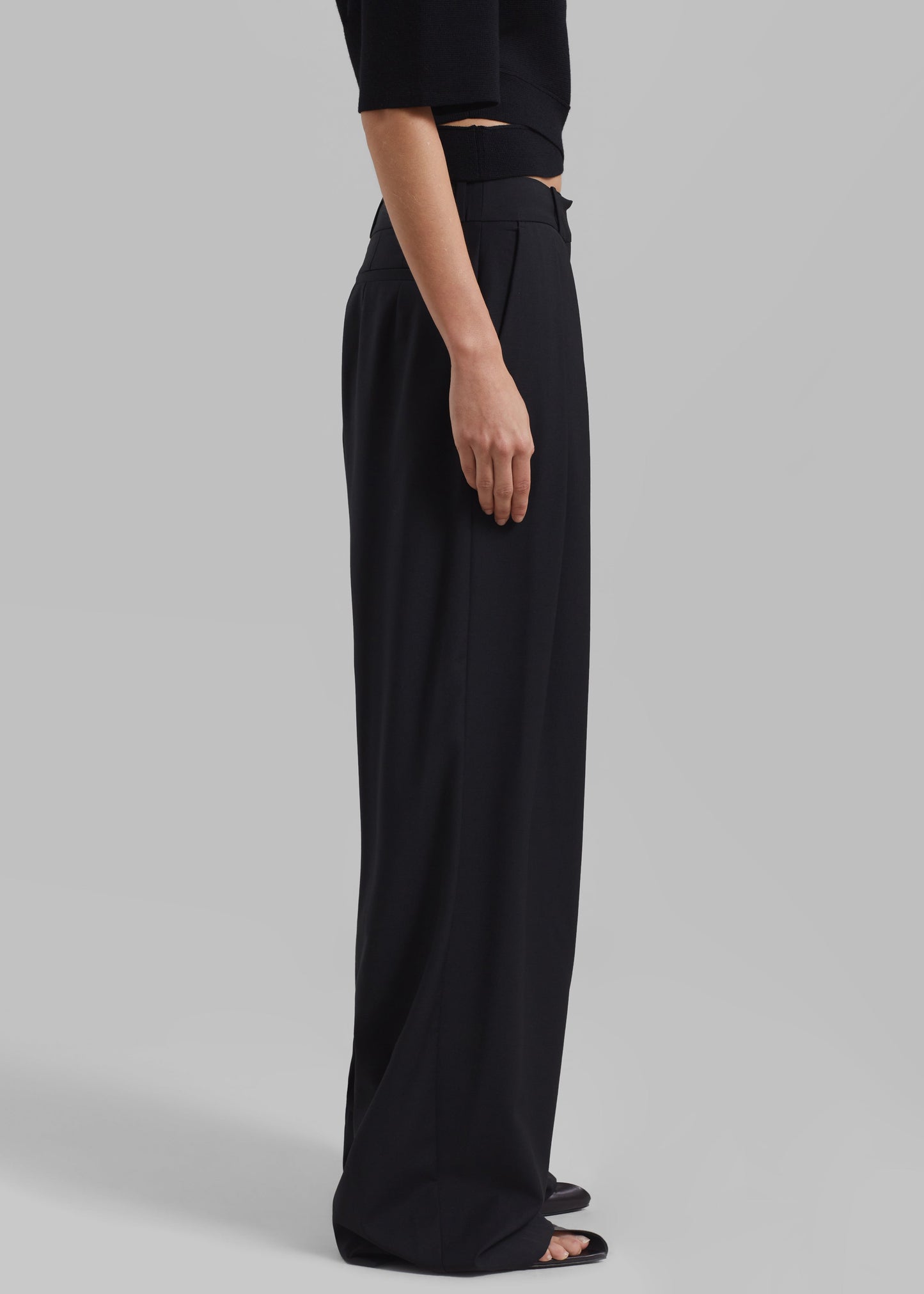 Ripley Pleated Trousers - Black