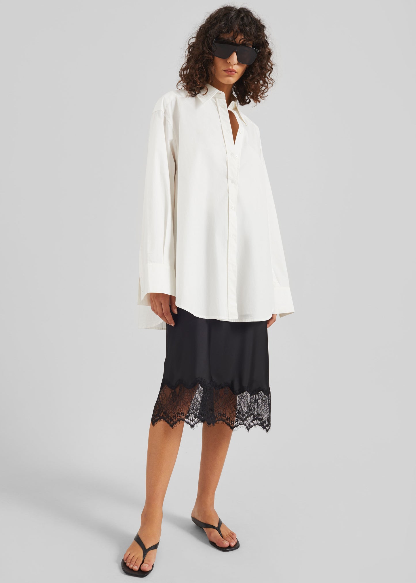 Rosyth Lace Midi Skirt - Black