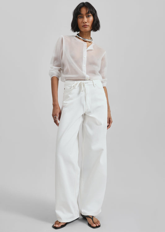 Samsøe Samsøe Saharper Jeans Belt - White Rock