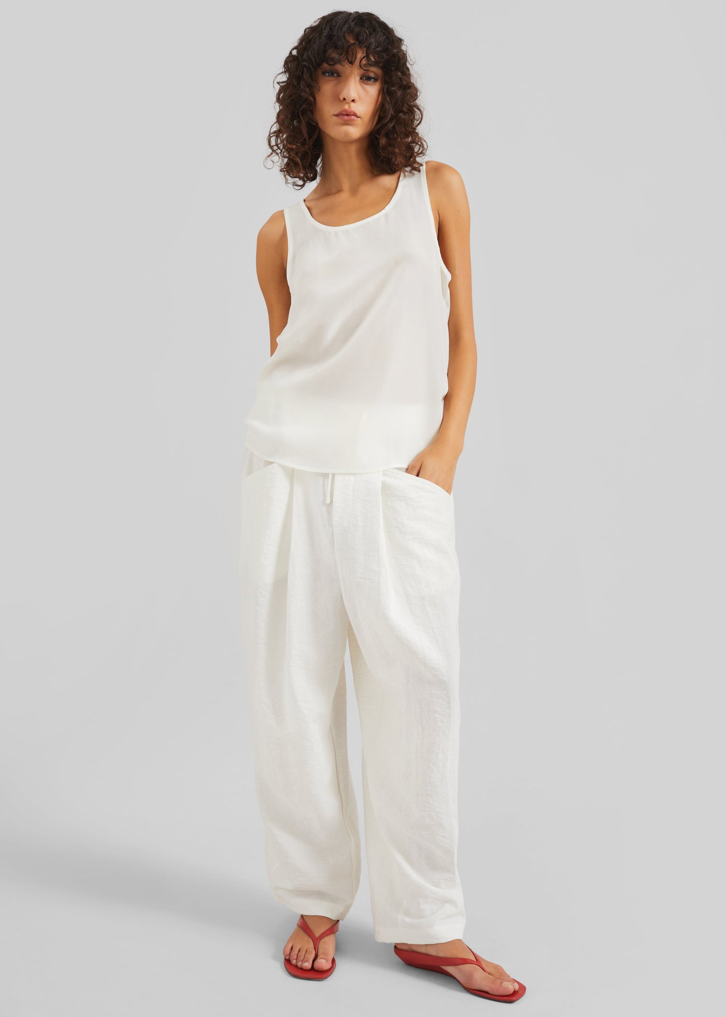 Senart Barrel Leg Pants - Ivory
