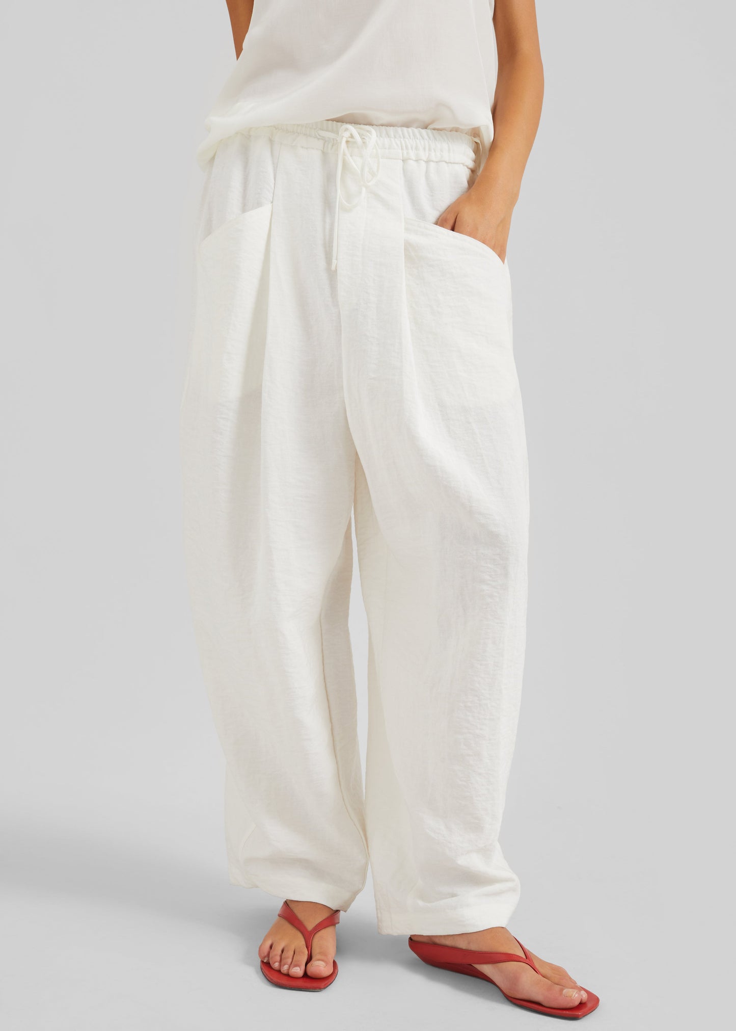 Senart Barrel Leg Pants - Ivory