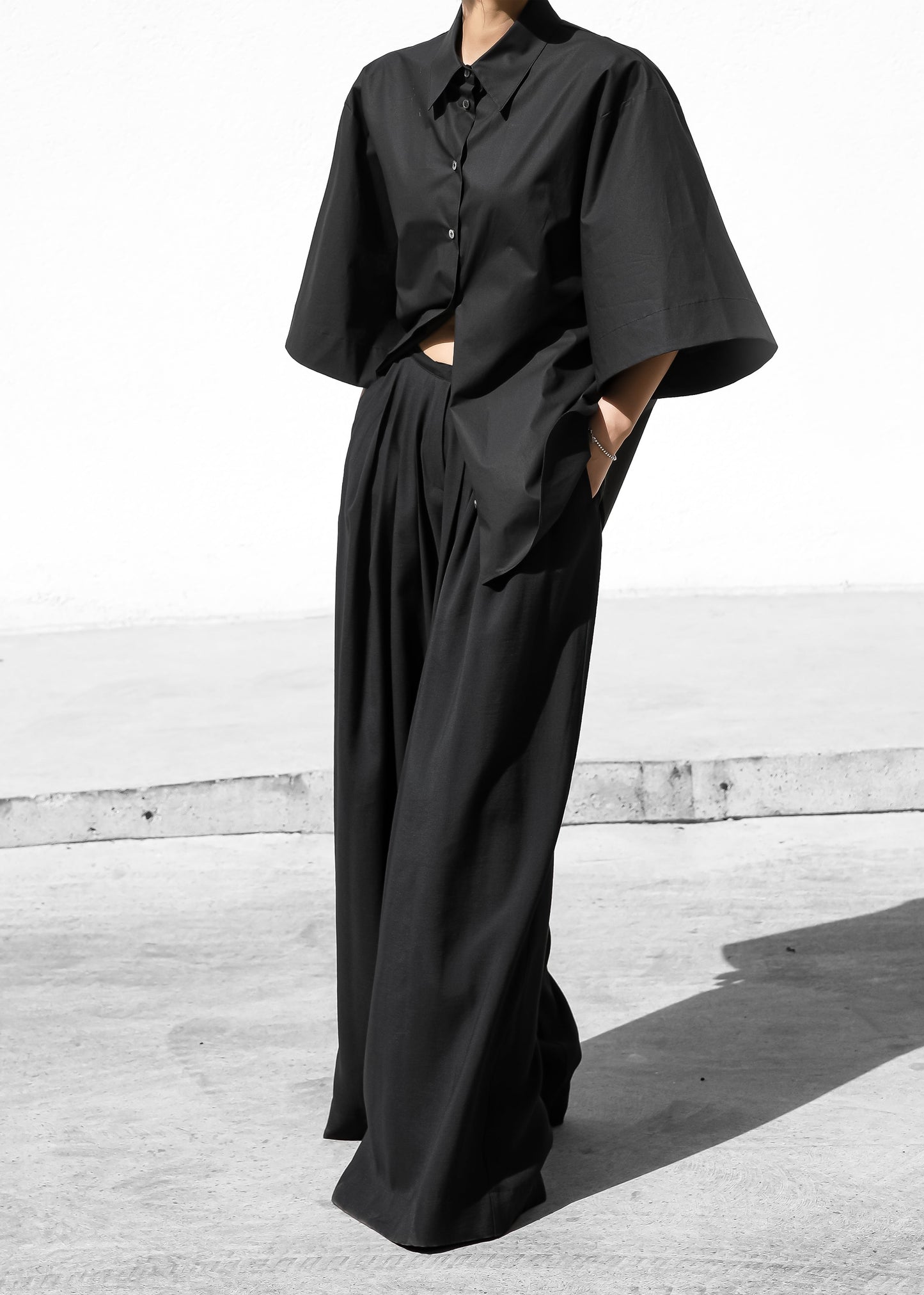 Sloane Wide Leg Trousers - Black