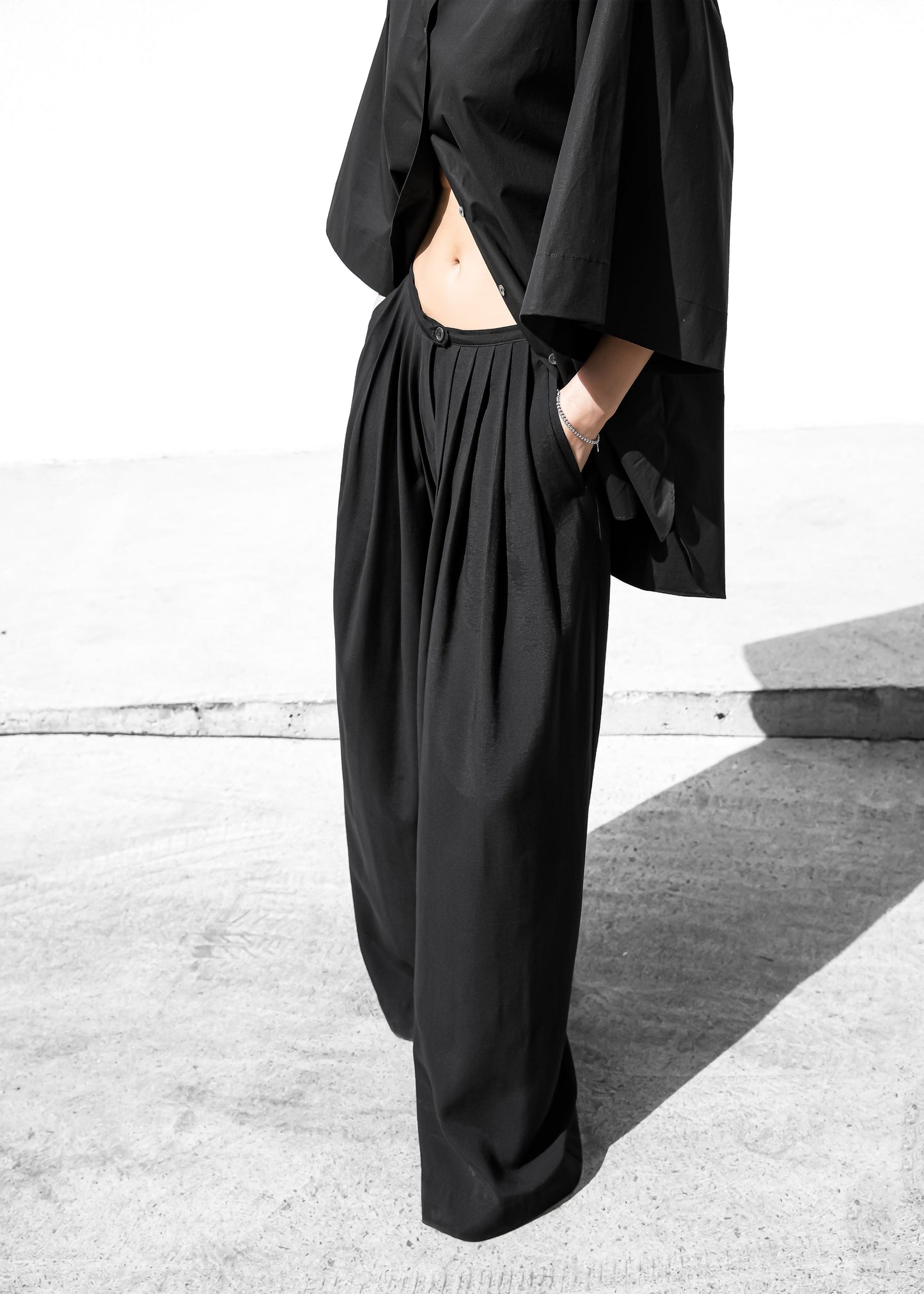 Sloane Wide Leg Trousers - Black