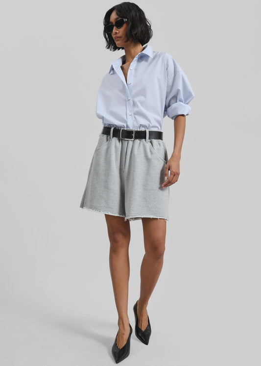 Soria Cotton Shorts - Grey