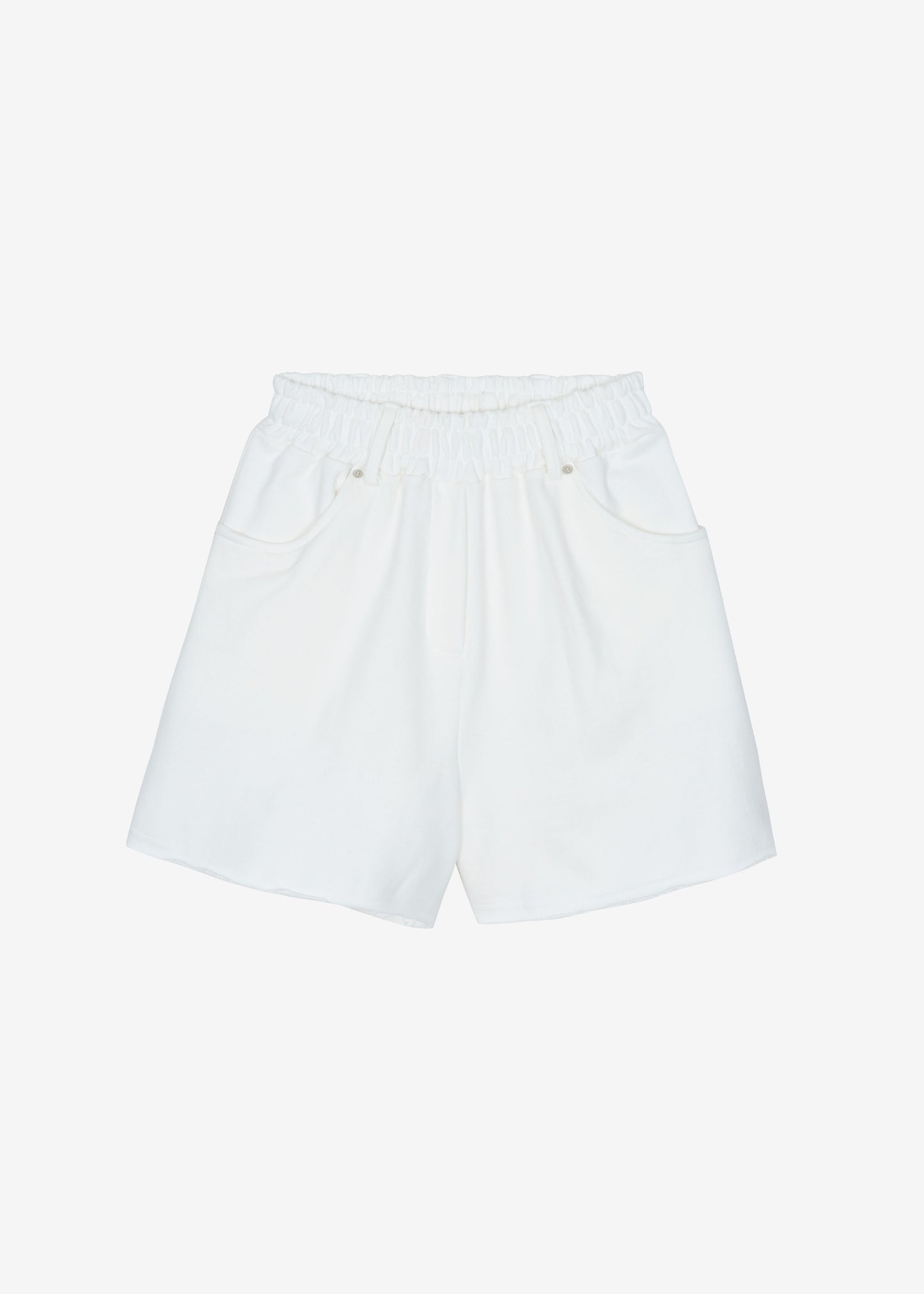 Soria Cotton Shorts - White