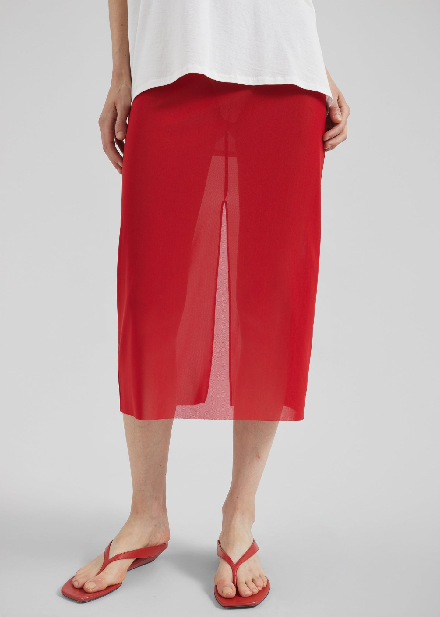 Suva Sheer Skirt - Red