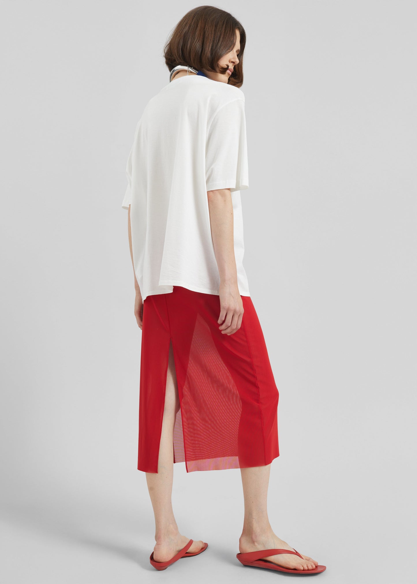 Suva Sheer Skirt - Red