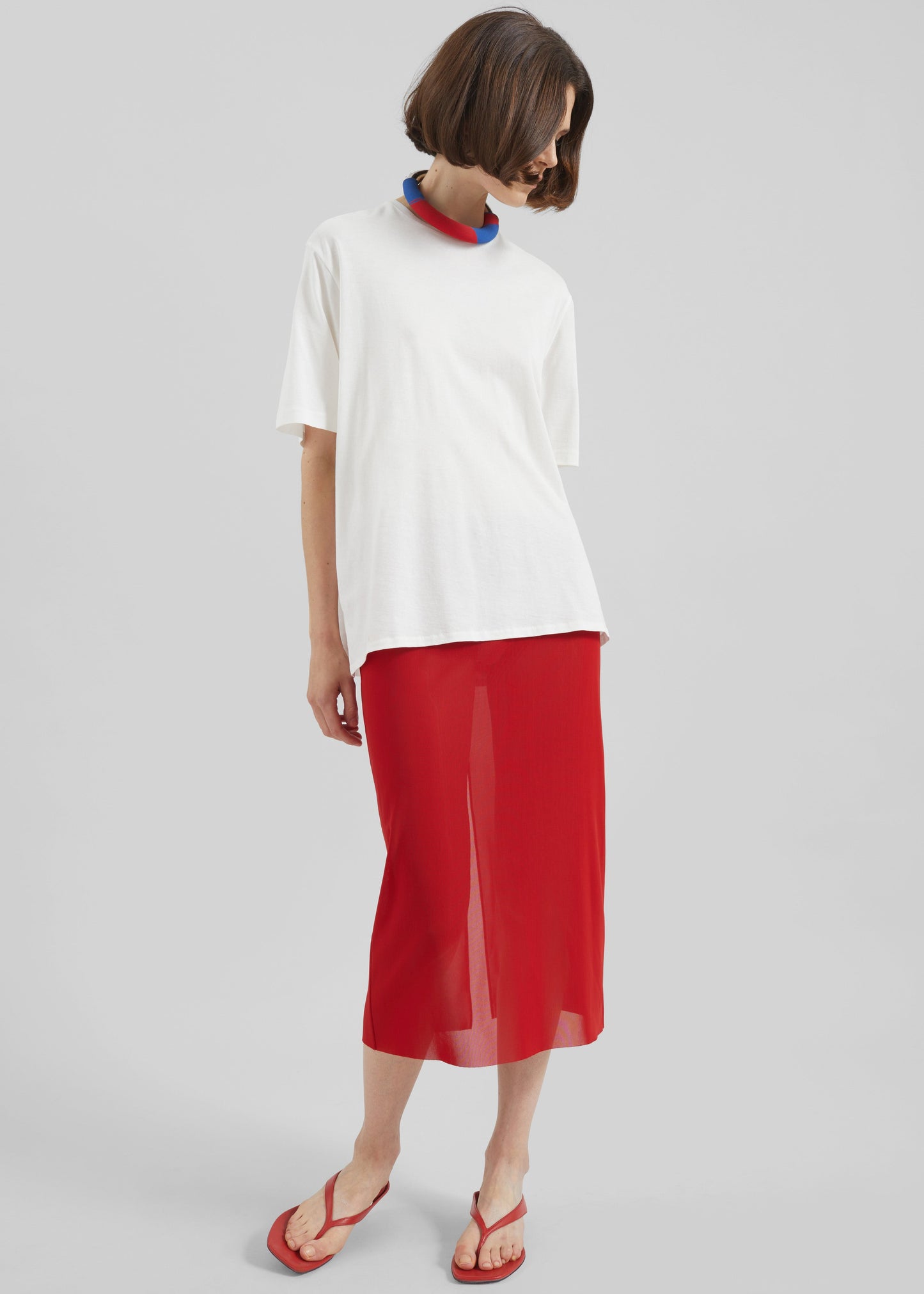 Suva Sheer Skirt - Red