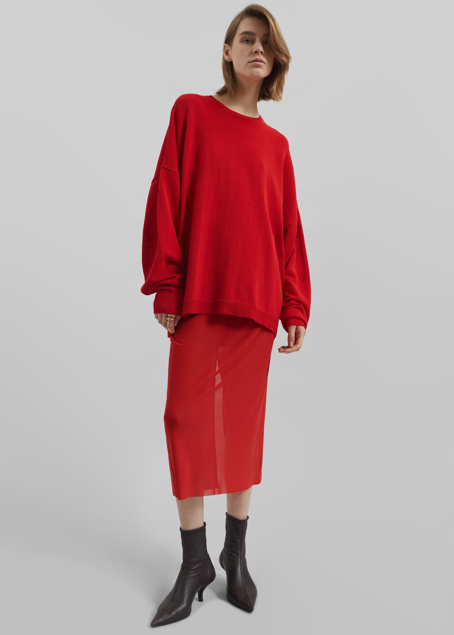 Suva Sheer Skirt - Red