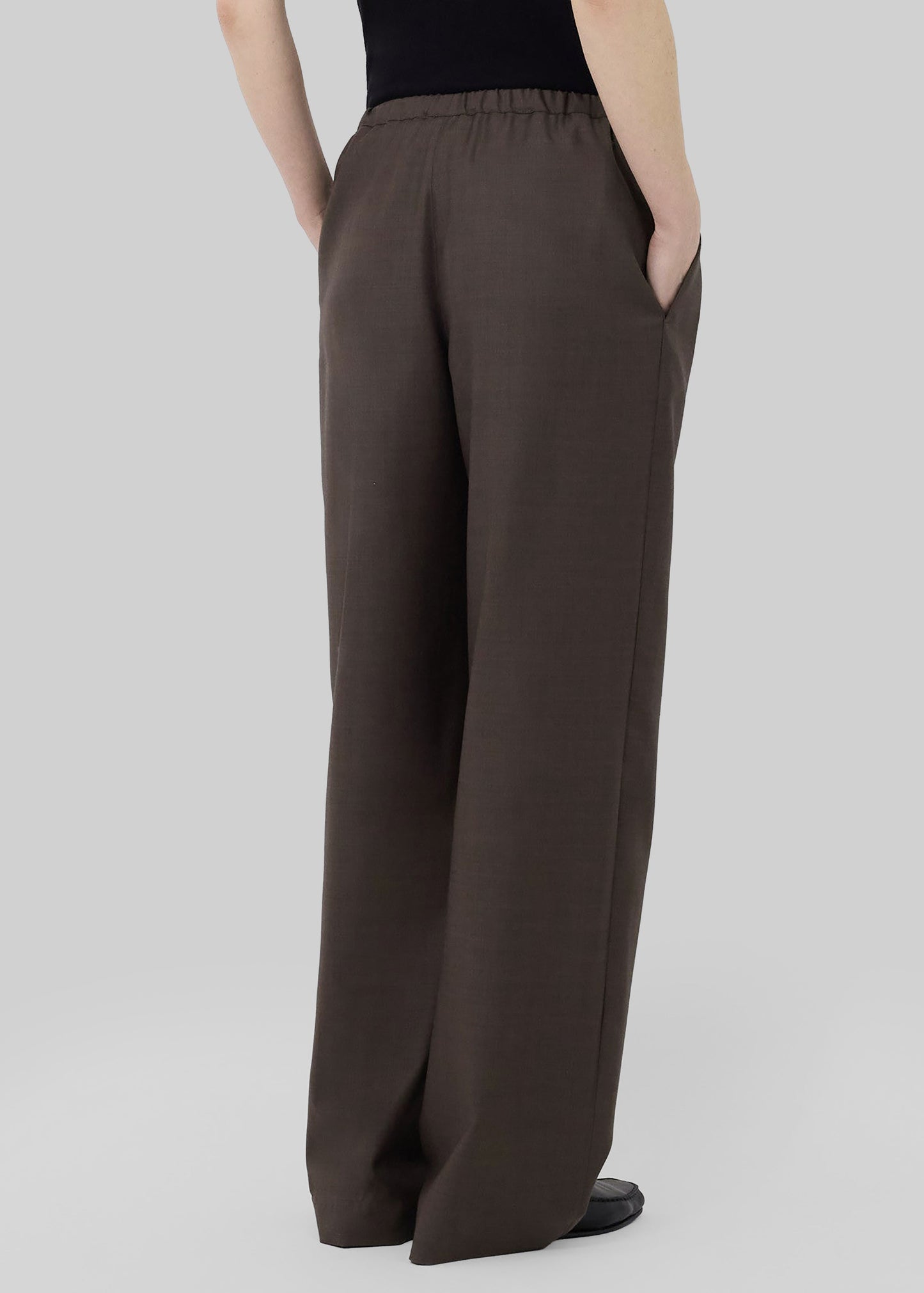 Loulou De Saison Cove Lds Wide Pants - Brown Melange