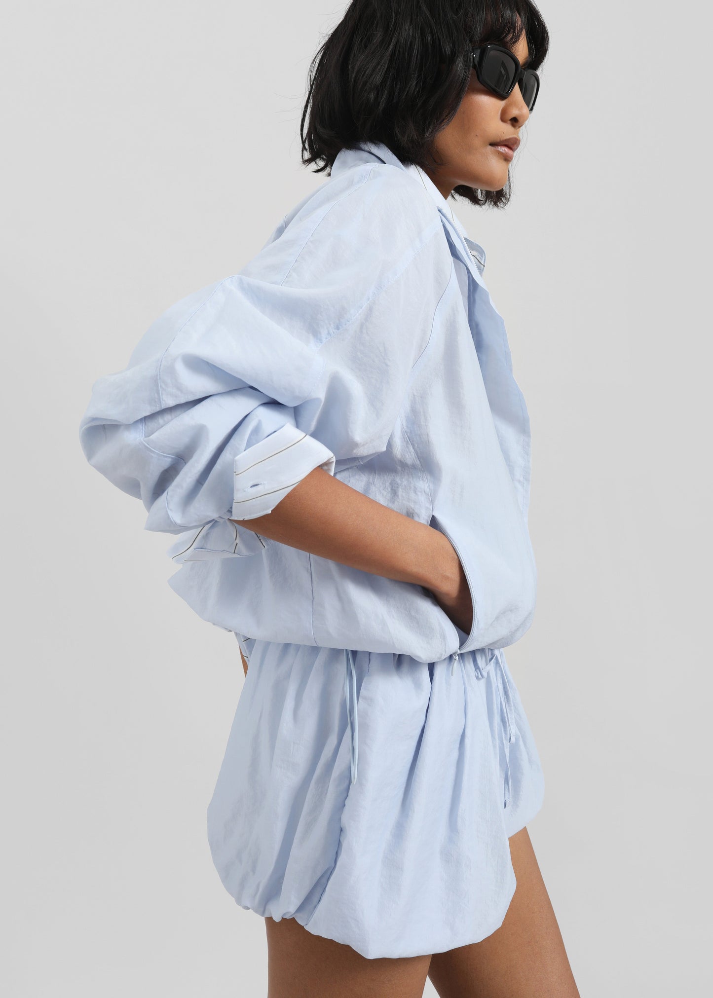 Vaila Balloon Shorts - Sky Blue