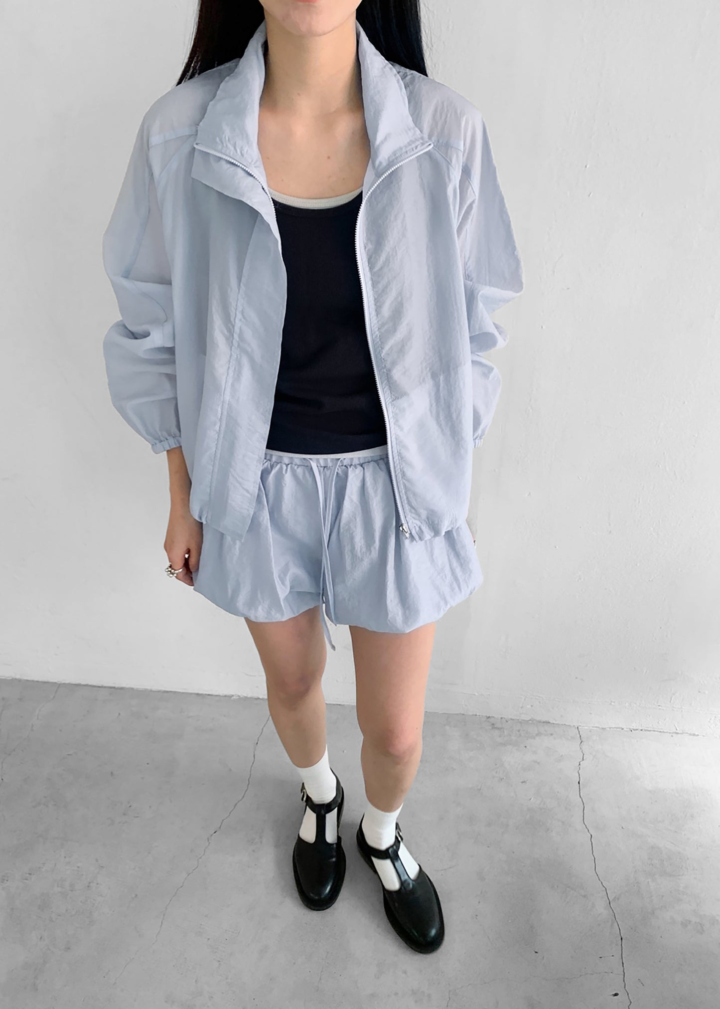 Vaila Balloon Shorts - Sky Blue