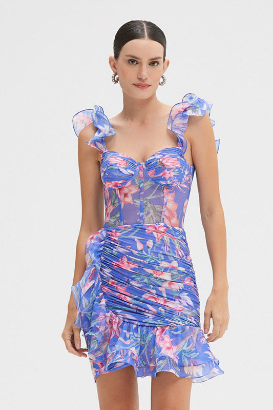 AMARYLLIS FLUTTER MINI DRESS
