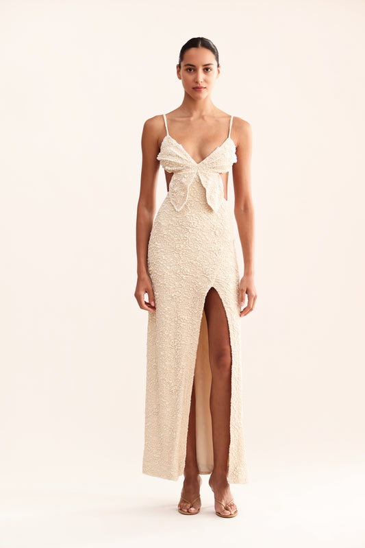 PAPILLON JACQUARD BUTTERFLY MAXI DRESS