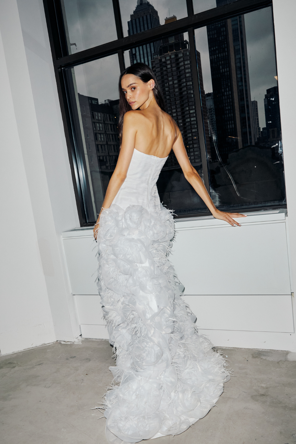 HAND-EMBROIDERED STRAPLESS GOWN (EXCLUSIVE)