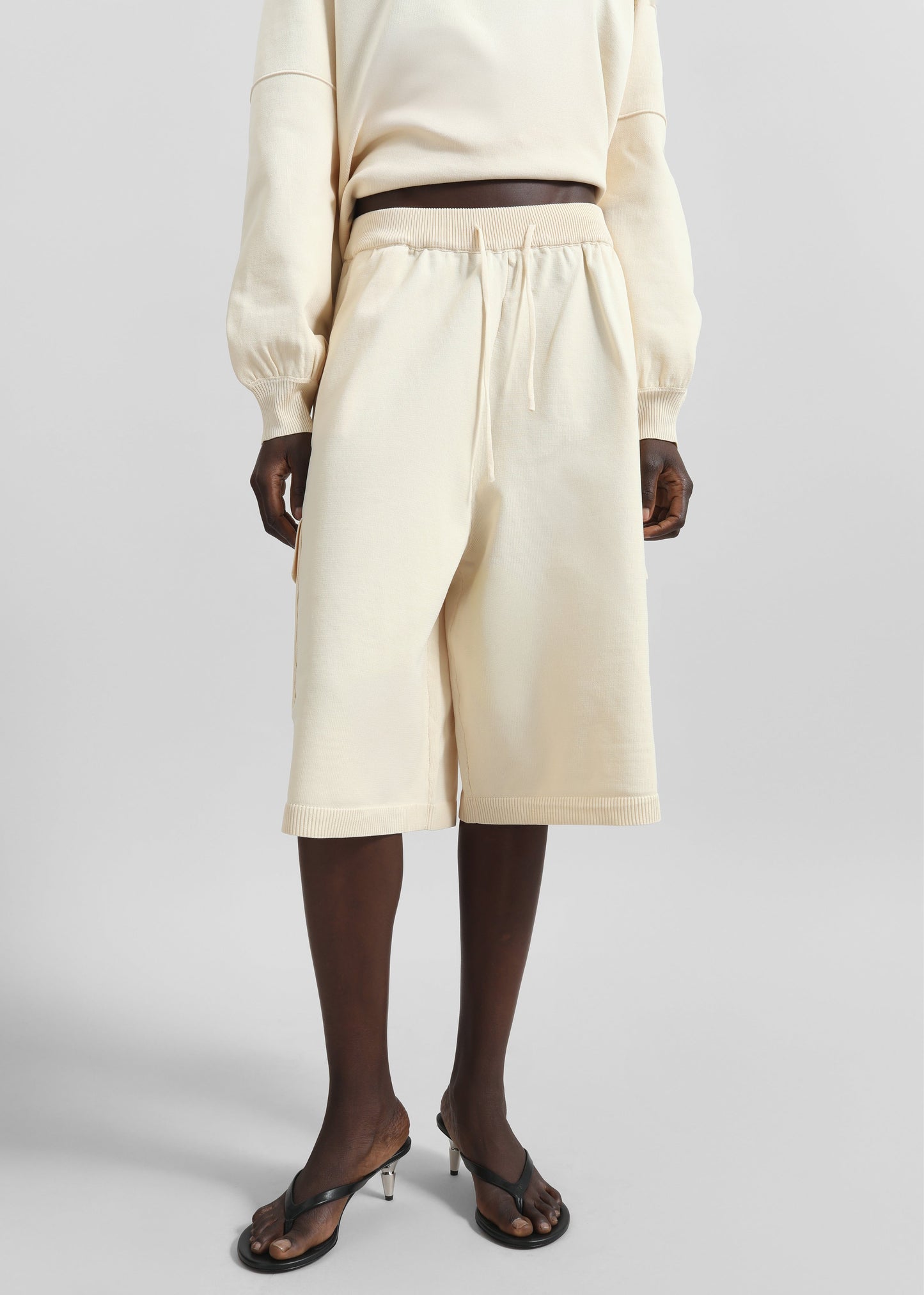 Wesra Knit Bermuda Shorts - Ecru