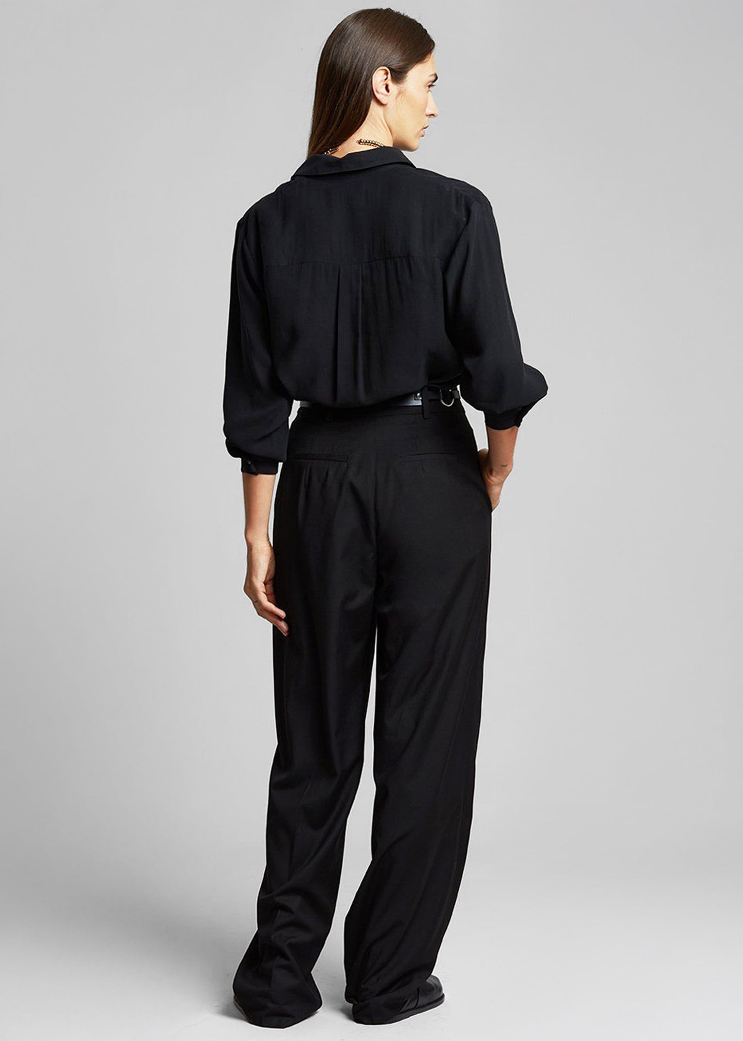Gelso Pleated Trousers - Black