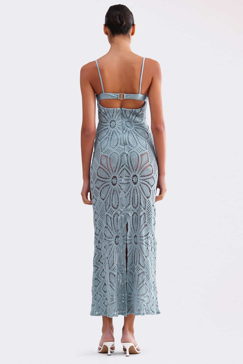 CROCHET EMBROIDERED MAXI DRESS