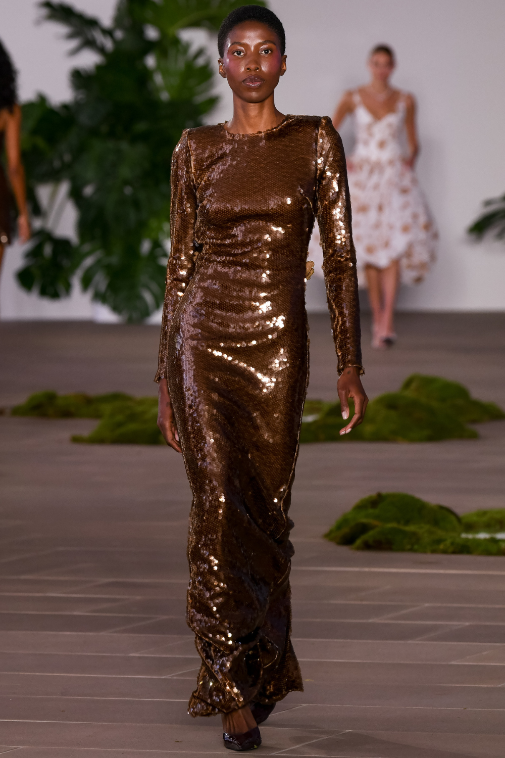 SEQUIN LONG SLEEVE GOWN (RUNWAY)