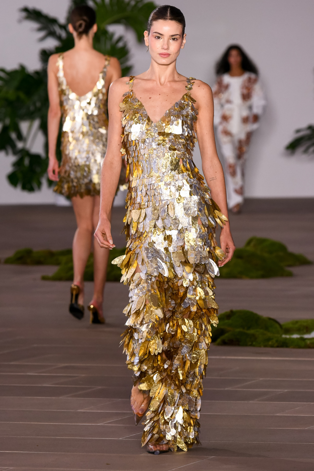 SEQUIN EMBROIDERED GOWN (RUNWAY)